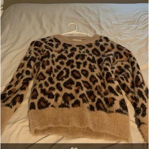 cheeta print sweater size small